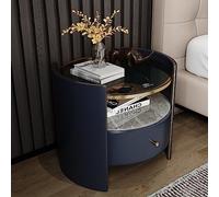 Comodino in legno con cassetti per camera da letto, design rotondo solido per un soggiorno organizzato