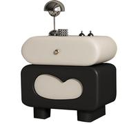 Comodino in legno con due cassetti, adatto for camere da letto, soggiorni, corridoi e altri spazi, offre un'ampia capacità di contenimento, finitura in noce.(E,45cm(17.71in))