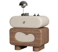 Comodino in legno con due cassetti, adatto for camere da letto, soggiorni, corridoi e altri spazi, offre un'ampia capacità di contenimento, finitura in noce.(A,40cm(15.74in))