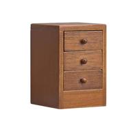Comodino in legno in miniatura per case delle bambole 1/12 tre cassetti funzionali artigianato dettagliato finitura realistica tre cassetti in miniatura case delle bambole comodino
