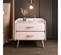 Comodino in legno massello, comodino moderno con 2 cassetti per camera da letto o ufficio, armadio in stile nordico