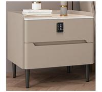 Comodino In Legno Massello Con 2 Cassetti, Piccolo Comodino Da 40 Cm Con Piano In Pietra, Tavolino Contenitore For Camera Da Letto, Soggiorno O Dormitorio(B2,40cm)