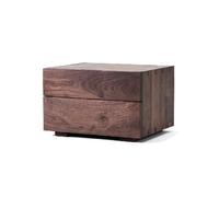 Comodino in legno massello di noce nero - Mobiletto portaoggetti for camera da letto, di piccole dimensioni for uso domestico, stile retrò for pensioni, design mini e minimalista(2,17cm(6.6in))