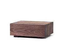 Comodino in legno massello di noce nero - Mobiletto portaoggetti for camera da letto, di piccole dimensioni for uso domestico, stile retrò for pensioni, design mini e minimalista(1,46cm(18.1in))
