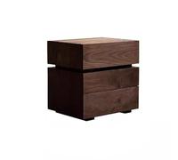 Comodino in legno massello di noce nero - Mobiletto portaoggetti for camera da letto, di piccole dimensioni for uso domestico, stile retrò for pensioni, design mini e minimalista(3,46cm(18.1in))