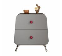 Comodino in legno massello, spazioso comodino con doppio cassetto, perfetto per organizzare il soggiorno e riporre oggetti in camera da letto, affascinante design minimalista(Blue,Large)