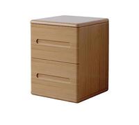 Comodino in legno massello, stile giapponese, stile minimalista, per camera da letto, design semplice nordico con due cassetti
