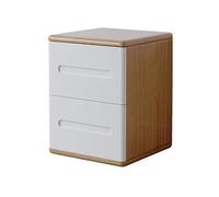 Comodino in legno massello, stile giapponese, stile minimalista, per camera da letto, design semplice nordico con due cassetti