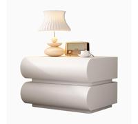Comodino in pelle comodante, tavolo da comodino in legno, tavolo da letto del letto di moda con 2 cassetti, supporto per la notte dello spazio per camera da letto, nessun gruppo richiesto (colore: