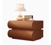 Comodino in pelle comodante, tavolo da comodino in legno, tavolo da letto del letto di moda con 2 cassetti, supporto per la notte dello spazio per camera da letto, nessun gruppo richiesto (colore: