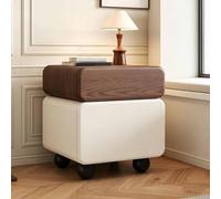 Comodino in stile Mid-Century con 2 cassetti, mobiletto comodino in legno e acciaio robusto, piccola toletta, baule contenitore per camera da letto, nessun montaggio richiesto(B,45*40*50CM)
