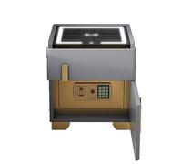 Comodino intelligente con cassetto e cassaforte, stazione di ricarica LED, comodino moderno per camera da letto e ufficio