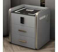 Comodino intelligente con ricarica wireless luci LED altoparlante Bluetooth porte USB Combinat Lock & 3 Ders - Comodino moderno per camera da letto Sto & Convenienza