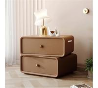 Comodino Intelligente con Stazione di Ricarica USB, Tavolino con Cassetto, Comodino Moderno in Legno Massello, Girevole Superiore, Organizer per Comodino per Ca, 6.Middle Coffee, 45 * 40 * 48