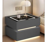 Comodino Intelligente Grigio Con 2 Cassetti,Cassettiera Moderno Per Camera Da Letto,Comodino Con Serratura A Combinazione,tavolino Salotto,cassettiera Camera Da Letto,Per Uffici, Camere Da Letto(Color