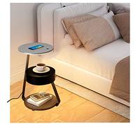 Comodino Intelligente per Camera da Letto ,Cassettiera Ufficio,Tavolino Laterale,Tavolino divano,con funzione di ricarica wireless per cellulare, Luce LED Regolabile,Arredamento Camera da Letto ( Colo