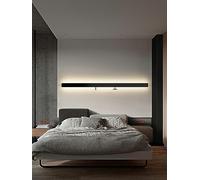 Baufas Lampada da parete LED Comodino con mensola e striscia lunga per camera da letto