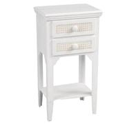 MOBILE COMODINO VIENNA 2 CASSETTI IN LEGNO SHABBY CHIC 372769 CM TDE-760952