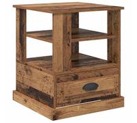 Comodino Legno Vecchio 50 x 50 x 60 cm in Legno Ingegnerizzato | Legno vecchio,legno ingegnerizzato,cassetto e scaffale,maniglie opache,uso interno,stili country e casual