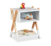 Comodino Letto Bambini Tavolino Scomparto Cameretta HLP 42x34x30 cm Legno MDF