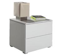 COMODINO LINEA 'PRIVILEGIO' cm. 44 x 55 x h.44 - bianco laccato (2 cassetti)
