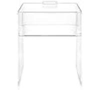 Comodino Luminoso Luce LED Estraibile Bianco, 40 x 33 x 49 cm Iplex Design Lyn