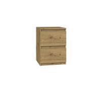 M2 Malwa bedside table 2 drawers Oak Artisan