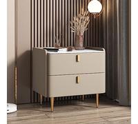 Comodino minimalista con 2 cassetti, moderno comodino in legno per camera da letto, soggiorno, camera degli ospiti e ufficio, arredamento elegante e funzionale