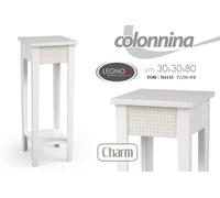 COMODINO MOBILE PORTA TELEFONO COLONNINA INGRESSO SALOTTO SHABBY CHIC 8030 cm