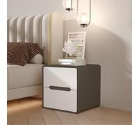 Comodino, moderno comodino in legno massello con doppio cassetto portaoggetti, comodino stretto, nessuna installazione richiesta, adatto per camera da letto e soggiorno