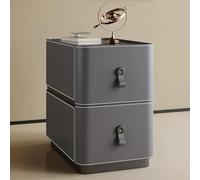 Comodino moderno di fascia alta, in legno, finitura in poliuretano, comodino con 2 cassetti, per camera da letto, divano, comodino, non c'è bisogno di assemblare