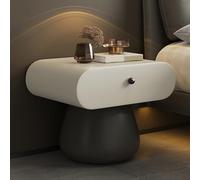 Comodino moderno e minimalista con cassetti, finitura in pelle PU, base robusta per camera da letto e soggiorno, elegante soluzione per riporre oggetti, elegante arredamento per la casa