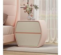 Comodino moderno e minimalista in legno con finitura in pelle, 2 cassetti silenziosi, grande capacità, nessun montaggio richiesto, 1,50 x 40 x 47 cm, perfetto per la decorazione della camera da letto