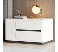 Comodino moderno e minimalista in legno massello bianco cassettiera in legno con cassetto elegante mobili per camera da letto design salvaspazio decorazione per la casa
