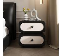 Comodino moderno e minimalista per camera da letto in legno massello, comodino bianco con cassetti portaoggetti, cassettiera per camera da letto, comodino in legno, armadietto, tavolino con cassetti