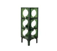 Comodino moderno in acrilico con design aperto, mobiletto stabile per soggiorno, ufficio, camera da letto