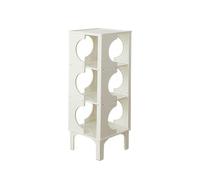 Comodino moderno in acrilico con design aperto, mobiletto stabile per soggiorno, ufficio, camera da letto