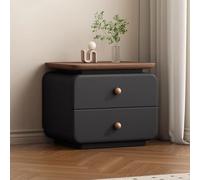 Comodino moderno in legno - Comodino da pavimento con venature del legno per soggiorno, camera da letto, divano, ufficio (D, 40 cm) - elegante soluzione di archiviazione