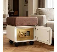 Comodino moderno in legno massello, tavolino con cassetto, mobile contenitore, cassaforte con scomparto nascosto, cassettiera per camera da letto, dormitorio e piccoli spazi(B,40*40*50CM)