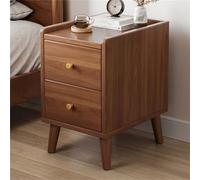 Comodino Moderno In Noce Con Due Cassetti E Gambe In Legno For Camera Da Letto, Soggiorno, Hotel, 19,7x15,7x24 - 1 Pezzo(Walnut,12"L x 16" W x 20" H)