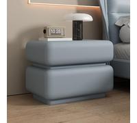 Comodino moderno in pelle PU, elegante tavolino da pavimento con 2 cassetti per camera da letto, soggiorno, divano, ufficio, non necessita di montaggio