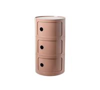 Comodino moderno in stile nordico con design circolare creativo rosa a 3 strati