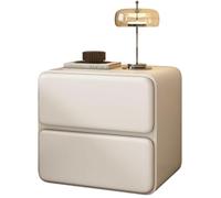 Comodino moderno minimalista in legno massello con cassetti contenitori, tavolino da notte in legno, mobile contenitore da salotto con funzione organizzativa(40cm(15.7in))