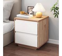 Comodino moderno Stile medievale di grandi dimensioni Comodino in legno for camere da letto, soggiorni e spazi ridotti Rovere naturale(White,50cm/20in)