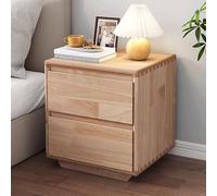 Comodino moderno Stile medievale di grandi dimensioni Comodino in legno for camere da letto, soggiorni e spazi ridotti Rovere naturale(Beige,35cm/14in)
