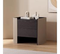 Comodino moderno Tavolino in legno con 2 cassetti Versione sinistra/destra for soggiorno, camera da letto e spazi ridotti(B1,40cm/16in)