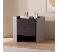 Comodino moderno Tavolino in legno con 2 cassetti Versione sinistra/destra for soggiorno, camera da letto e spazi ridotti(C1,48cm/19in)