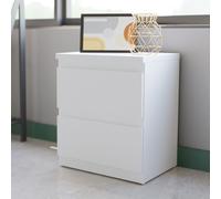 Comodino Morgan 2 cassetti 41.8 x 32.2 x H 49.3 cm. colore bianco