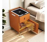 Comodino multifunzione con cassaforte invisibile, ricarica wireless e USB, per la casa e la camera da