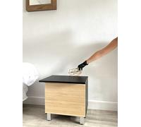 Comodino nero compartimento segreto serratura RFID mobile camuffato cassaforte invisibile vano nascosto posteriore doppio fondo comodino occultato arredo antifurto per soldi gioielli documenti chiavi